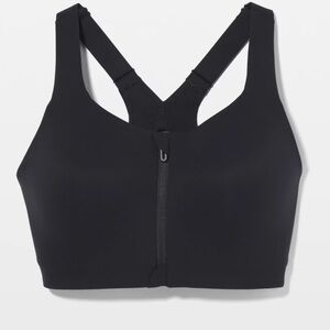 Soma Black Zip-Front High Impact Sports Bra